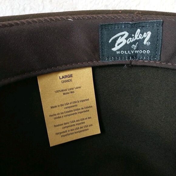 Bailey Of Hollywood Brown Fedora Hat - Picture 8 of 9